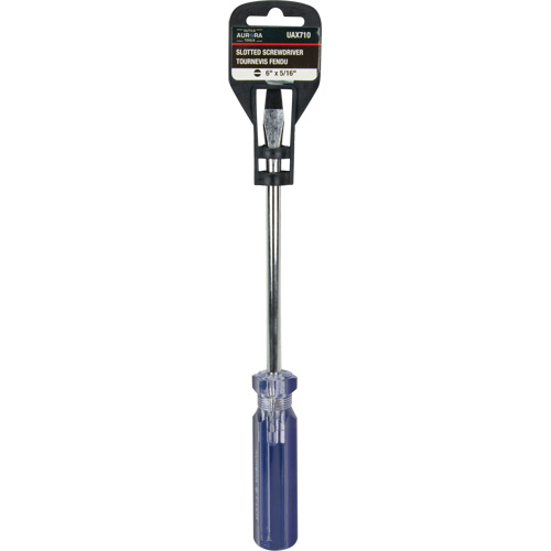 Tournevis &agrave; fente bleu transparent avec bandes, Tige de 5/16", Ronde, Prise en Plastique Seagulf Marine Industries Inc.