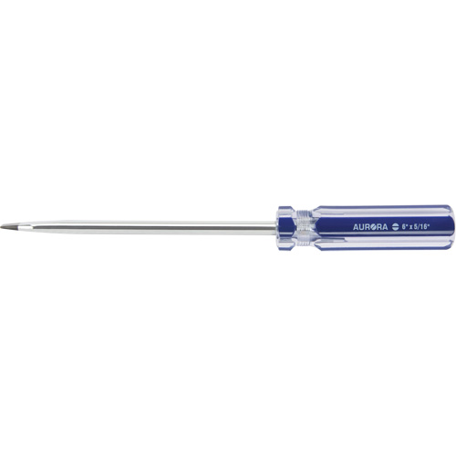 Tournevis &agrave; fente bleu transparent avec bandes, Tige de 5/16", Ronde, Prise en Plastique Seagulf Marine Industries Inc.