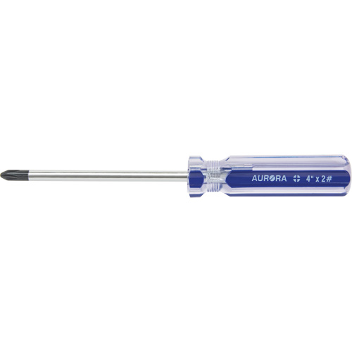 Tournevis Philips bleu transparent avec bandes, #2, Prise Plastique Seagulf Marine Industries Inc.