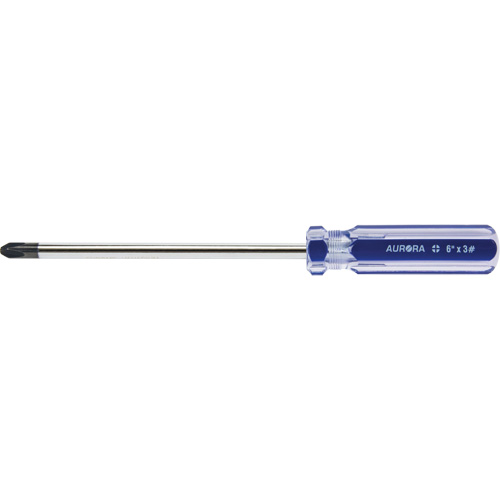 Blue Transparent Striped Philips Screwdriver, #3, Plastic Handle Seagulf Marine Industries Inc.