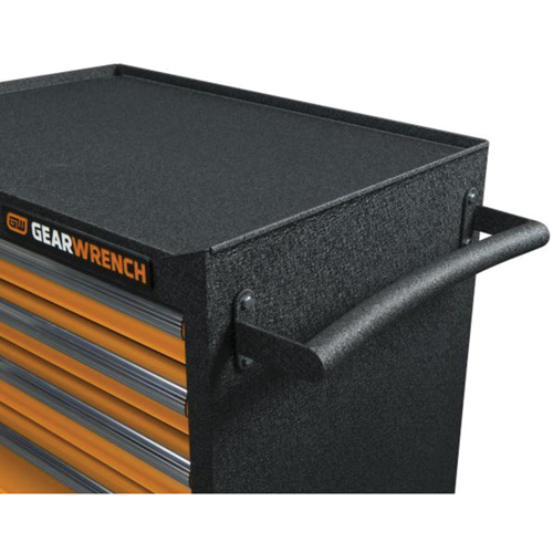 GSX Series Rolling Tool Cabinet, 6 Drawers, 36" W x 18-1/5" D x 37-2/5" H, Black/Orange Seagulf Marine Industries Inc.