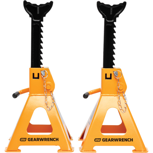 Ratcheting Jack Stand, Locking Pin, 3 tons Capacity, 11-3/4" - 17-1/2" H Seagulf Marine Industries Inc.