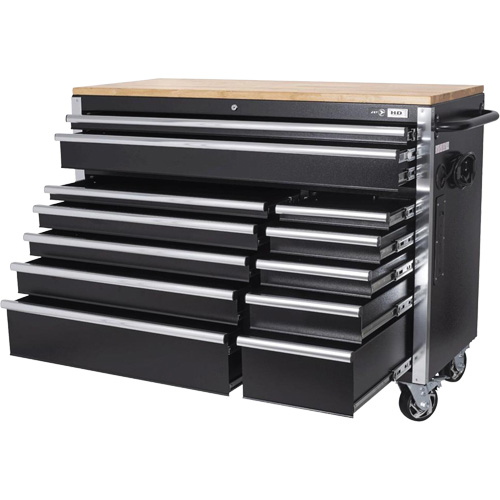 HDRC5212 Armoire mobile de s&eacute;rie HD, 12 tiroirs, 51-1/4" la x 21" p x 40-3/10" h, Noir Seagulf Marine Industries Inc.