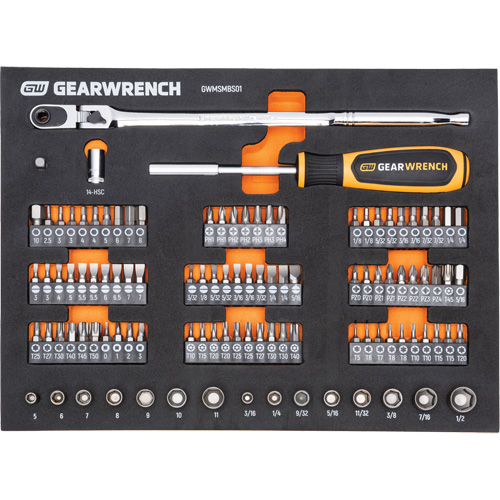 Mechanics Tool Set in Modular Foam Trays with Storage Unit, 194 Pieces Seagulf Marine Industries Inc.