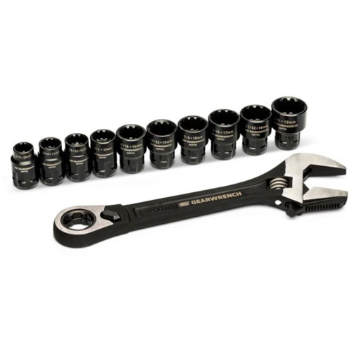 Ensemble de cl&eacute;s ajustable Pass-Thru 11 morceaux, 8" lo, la max. 1-1/8", Chrome/Poli Seagulf Marine Industries Inc.