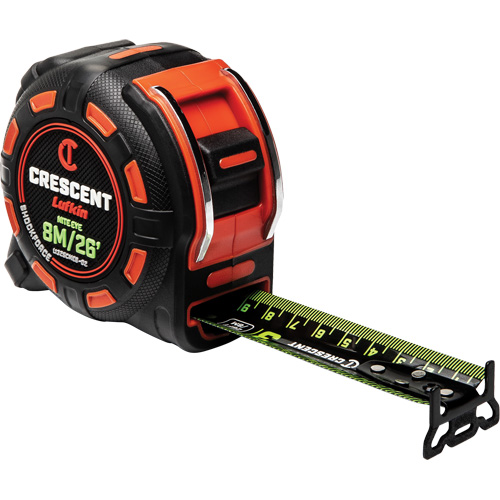 Shockforce NITE EYE Tape Measure, 1-1/4" x 25'/8 m, Metric/SAE Graduations Seagulf Marine Industries Inc.