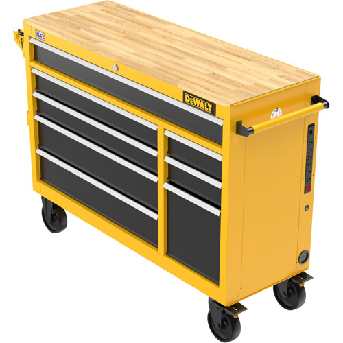 Heavy-Duty Mobile Workstation, 8 Drawers, 52" W x Yellow Seagulf Marine Industries Inc.