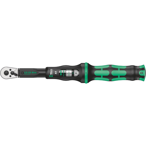 Click-Torque A 5 Torque Wrench with Reversible Ratchet, Click, 1/4" Square Drive, 2.5 - 25 Nm Seagulf Marine Industries Inc.