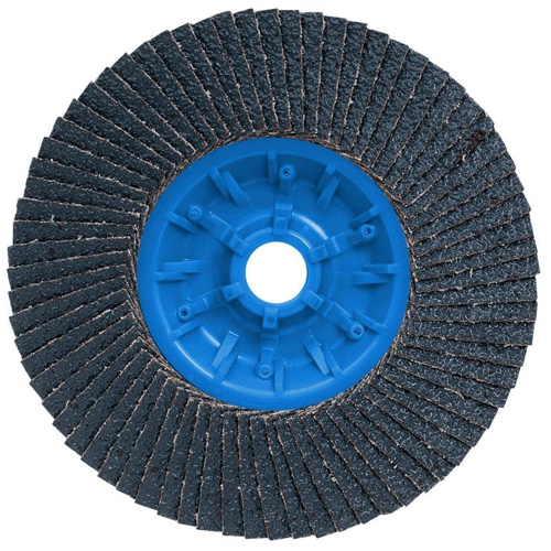 Disque &agrave; lamelles POWERBLEND TRM QC, 5" x 5/8"-11, Type 27, Grain Z40, Alumine de zirconium Seagulf Marine Industries Inc.