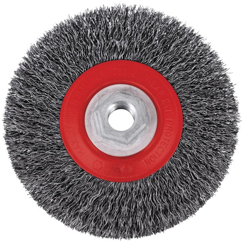 Brosse m&eacute;tallique &agrave; fils torsad&eacute;s &agrave; haut rendement 5C14T, 5" dia., Fils 0,014", Arbre 5/8"-11NC Seagulf Marine Industries Inc.