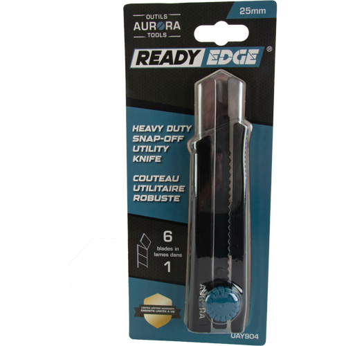 25mm Retractable Knife, Stainless Steel, Heavy-Duty, Rubber Handle Seagulf Marine Industries Inc.