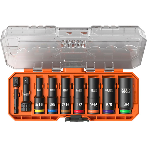 KNECT Drive Socket Set, 9 Pcs, Impact, 3/8" Drive Size, Deep Seagulf Marine Industries Inc.