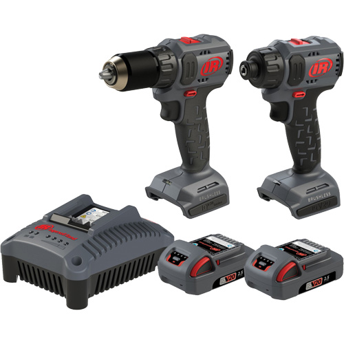 Ensemble d'outils compacts sans fil perceuse & tournevis, Lithium-ion, 20 V Seagulf Marine Industries Inc.