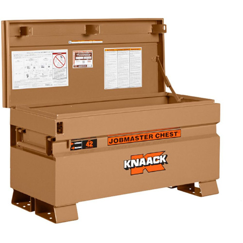 Model 42 Jobsite Chest with Padlock, 42" x 19" x 23-3/8", Steel, Tan Seagulf Marine Industries Inc.