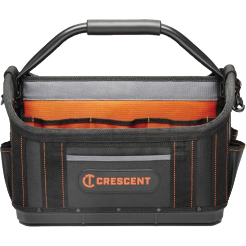 Sac ouvert de 17" pour outils d'ouvrier, Polyester, 25 pochettes, Noir/Orange Seagulf Marine Industries Inc.