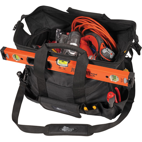 Sac &agrave; outils Phantom 18" pour entrepreneur, Polyester balistique, 25 pochettes, Noir Seagulf Marine Industries Inc.