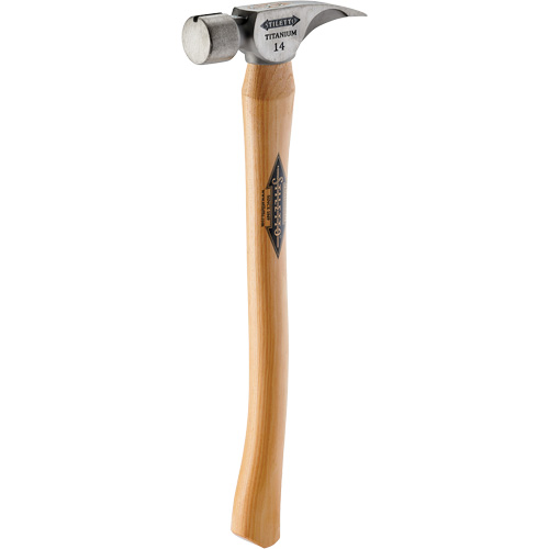 Marteau &agrave; face lisse en titane avec manche incurv&eacute; en noyer, 14 oz, Prise en Bois, 18" lo Seagulf Marine Industries Inc.