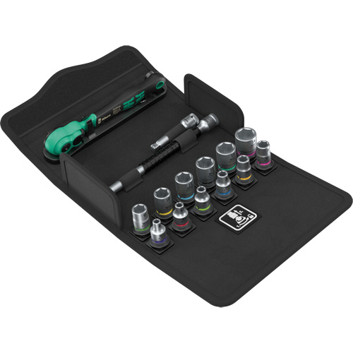 SA 13 Zyklop Comfort Ratchet Set with Reversing Lever, 15 Pcs, 1/4" Drive Size Seagulf Marine Industries Inc.