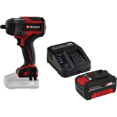 Cl&eacute; &agrave; chocs professionnelle sans fil avec batterie 4 Ah PXC et ensemble de d&eacute;part de chargeur, 18 V, Mandrin 1/2" Seagulf Marine Industries Inc.