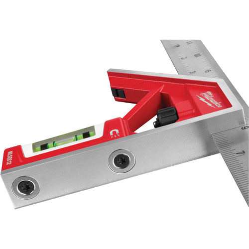 Magnetic Combination Square, 12" L, Stainless Steel, Plain Seagulf Marine Industries Inc.