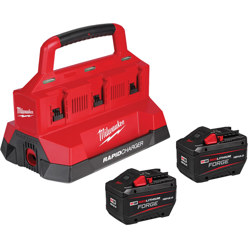 M18 Forge Starter Kit with 2 Batteries & 6-Bay Rapid Charger, Lithium-Ion, 18 V, 12 Ah Seagulf Marine Industries Inc.