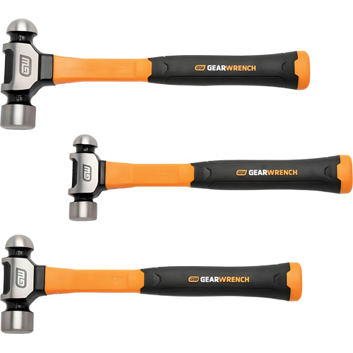 Ball Pein Hammers with Fiberglass Handles Set, 3 Pieces Seagulf Marine Industries Inc.