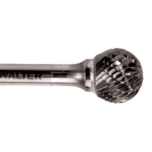 Double Cut Ball Nose Burr, SD-5, 1/2" Dia., 1/4" Shank, 7/16" Depth of Cut Seagulf Marine Industries Inc.