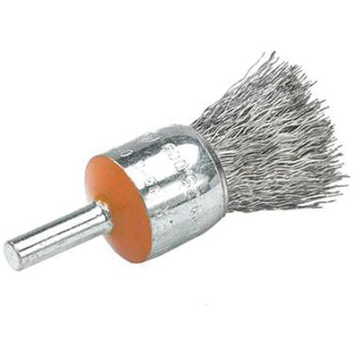 Brosses mont&eacute;es &agrave; fils cr&ecirc;p&eacute;s, 1/2", Fils 0,01", Tige 1/4" Seagulf Marine Industries Inc.