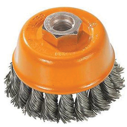Brosse &agrave; fils nou&eacute;s torsad&eacute;s, 3" dia. x M10x1,25 arbre Seagulf Marine Industries Inc.