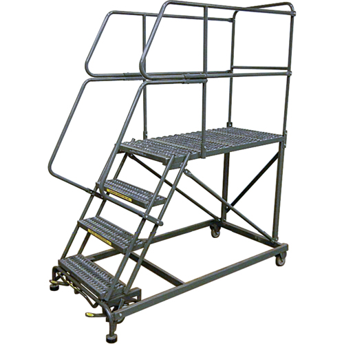 Plateformes de travail mobiles, Acier, 5 Marches, 50" ha, 36" p, 24" Marche, Stri&eacute; Seagulf Marine Industries Inc.