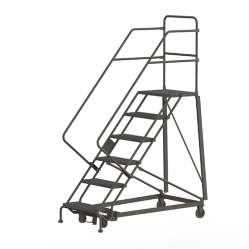Heavy Duty Safety Slope Ladder, 6 Steps, Perforated, 50° Incline, 60" High Seagulf Marine Industries Inc.
