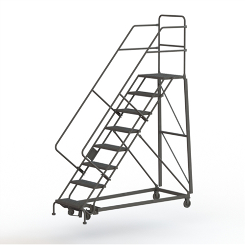 Heavy Duty Safety Slope Ladder, 8 Steps, Serrated, 50° Incline, 80" High Seagulf Marine Industries Inc.