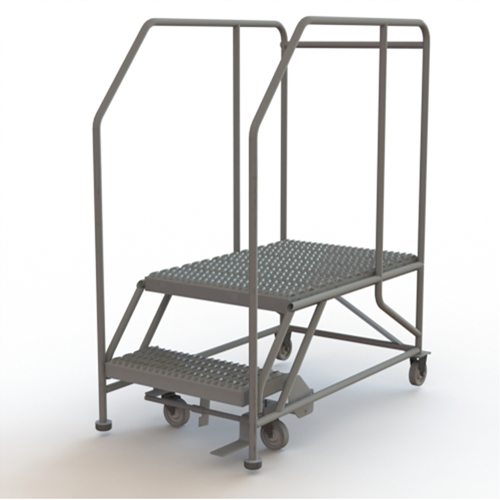 Mobile Work Platform, Steel, 2 Steps, 20" H, 35" D, 24" Step, Serrated Seagulf Marine Industries Inc.