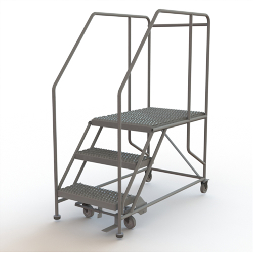 Plateforme de travail mobile, Acier, 3 Marches, 30" ha, 35" p, 24" Marche, Stri&eacute; Seagulf Marine Industries Inc.
