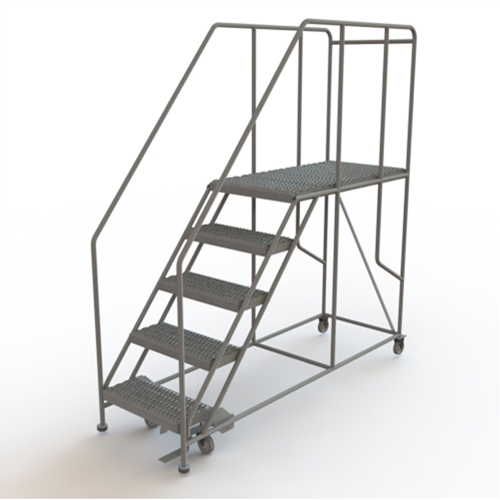 Plateforme de travail mobile, Acier, 5 Marches, 50" ha, 47" p, 24" Marche, Stri&eacute; Seagulf Marine Industries Inc.