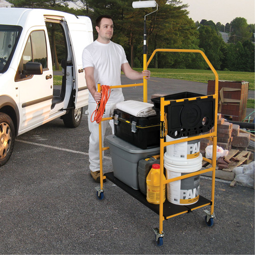 nsemble d'&eacute;chafaudage &agrave; montant de s&eacute;curit&eacute; & tablette pour outils de 4' Jobsite Series, Cadre Acier, 49-1/2" p x 57-3/4" h Seagulf Marine Industries Inc.