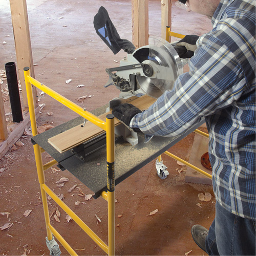 Jobsite Series 4' Basic Mini Scaffold Kit, Steel Frame, 41" D x 45-3/4" H Seagulf Marine Industries Inc.