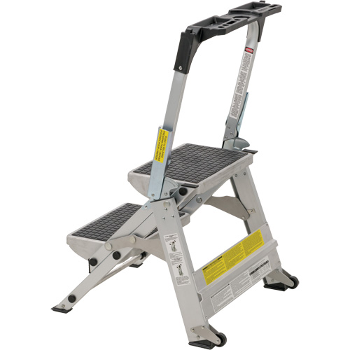 Tilt & Roll Step Stool Ladder, 2 Steps, 23" x 21" x 34.50" High Seagulf Marine Industries Inc.