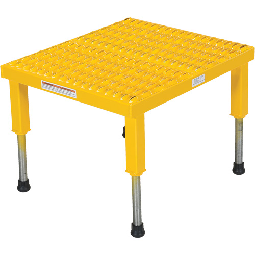 Plate-forme ajustable Step-Mate, 1 marche(s), 23-1/2" la x 19-9/16" lo x 16-1/2" h, Capacit&eacute; 500 lb Seagulf Marine Industries Inc.