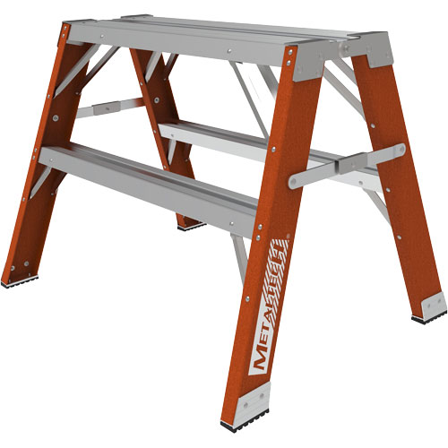 Escabeau chevalet &eacute;tabli Buildman, 2' ha x 33,5" la x 25,75" pr, Capacit&eacute; de 300 lb, Fibre de verre Seagulf Marine Industries Inc.