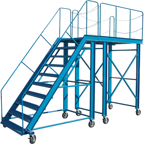 &eacute;chelle &agrave; neige, Acier, 10 Marches, 99" ha, 85-1/2" p, 48" Marche, Stri&eacute; Seagulf Marine Industries Inc.