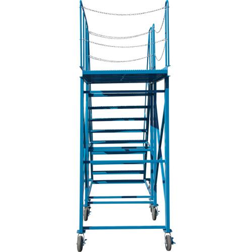 &eacute;chelle &agrave; neige, Acier, 10 Marches, 99" ha, 85-1/2" p, 48" Marche, Stri&eacute; Seagulf Marine Industries Inc.