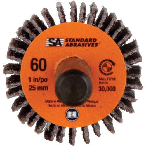 Meule &agrave; lamelles Standard Abrasives, Oxyde d'aluminium, Grain 60, 1" x 1" x 1/4" Seagulf Marine Industries Inc.