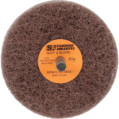 Meule Buff & Blend Standard Abrasives, 3" dia. x 2" la, Arbre 1/4", Oxyde d'aluminium Seagulf Marine Industries Inc.