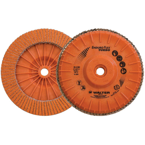 Disque &agrave; lamelles Turbo Enduro-Flex, 6" x 5/8"-11, Type 27S, Grain 36/60, C&eacute;ramique Seagulf Marine Industries Inc.