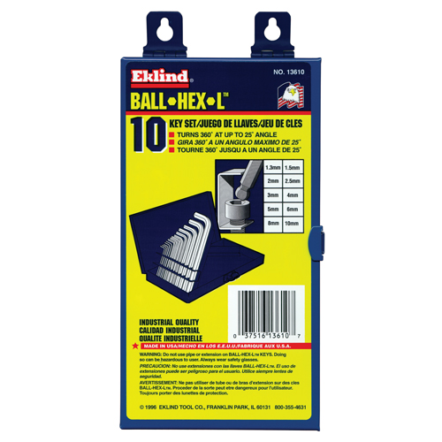 Balldrive Hex Key, Hex End, 5/64" x 3.2" L, L Shape Seagulf Marine Industries Inc.
