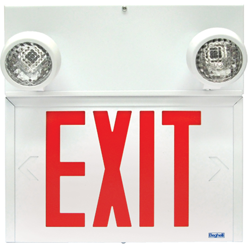 Enseignes/lampes combin&eacute;es Stella - Exit, DEL, &agrave; raccordement fixe, 12-1/8'' lo x 12-1/2" la, Anglais Seagulf Marine Industries Inc.