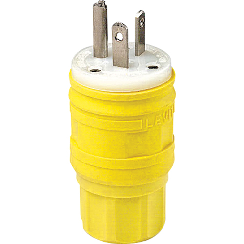 Wetguard Watertight Straight Blade Plug, Plastic, 20 A, 250 V Seagulf Marine Industries Inc.