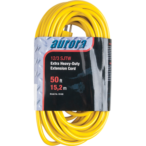 Cordon rallonge en vinyle, Ext&eacute;rieur, SJTW, AWG 12/3, 15 A, 50' Seagulf Marine Industries Inc.