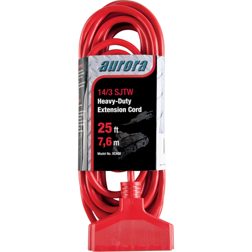 Cordon rallonge en vinyle, Ext&eacute;rieur, SJTW, AWG 14/3, 15 A, 3 prise(s), 25' Seagulf Marine Industries Inc.